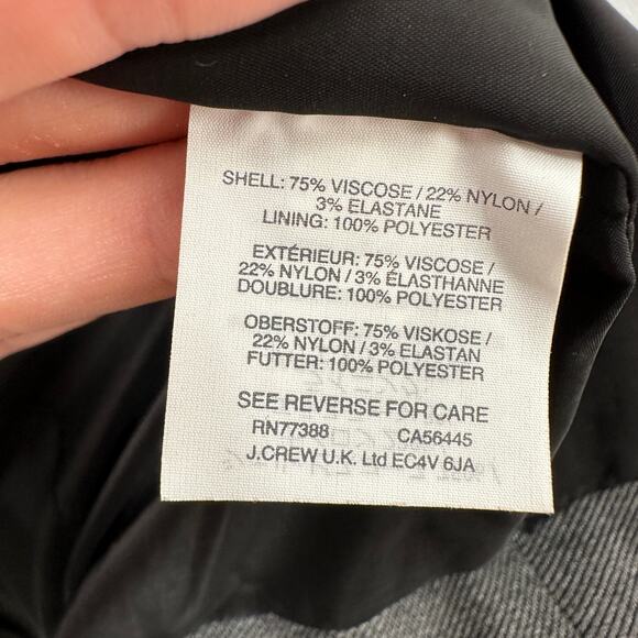 J.CREW 365 Gray Collarless Going Out Blazer in Stretch Twill // 4 - Picture 7 of 9